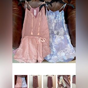 Tank Top/Shorts Sleep Set of 2 (blue bottoms and top only left)
